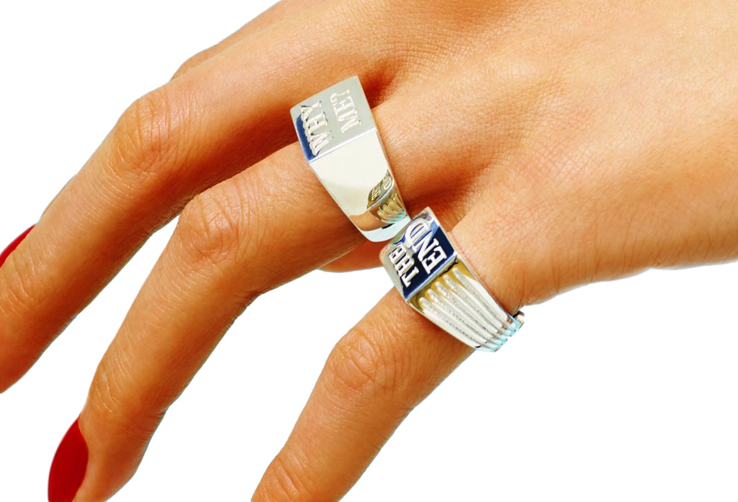 TOILETPAPER Endless Why Me anello argento 925 unisex