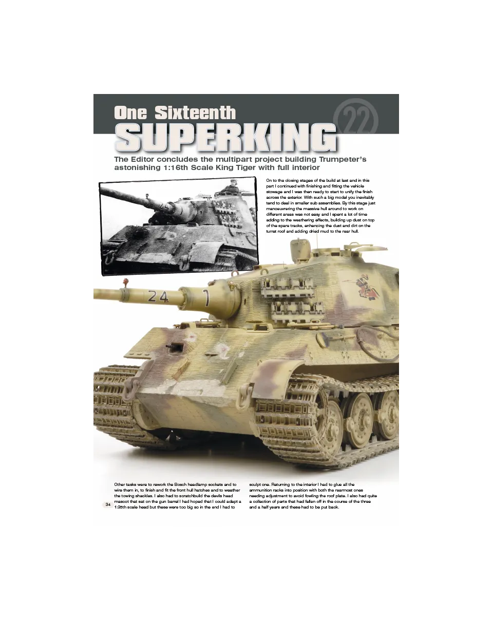 AFV Modeller AFV66 One Sixteenth Superking articolo PDF
