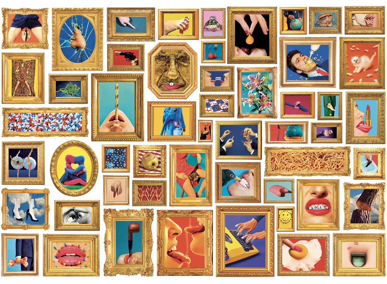 TOILETPAPER Family Portrait carta parati nera 400x310