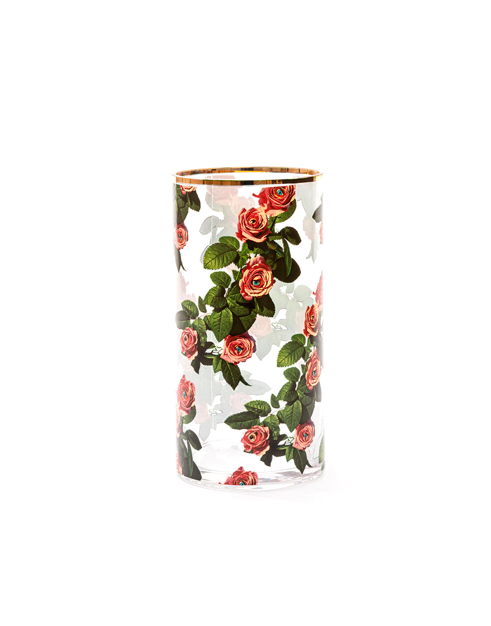 TOILETPAPER vaso cilindrico medio vetro Roses