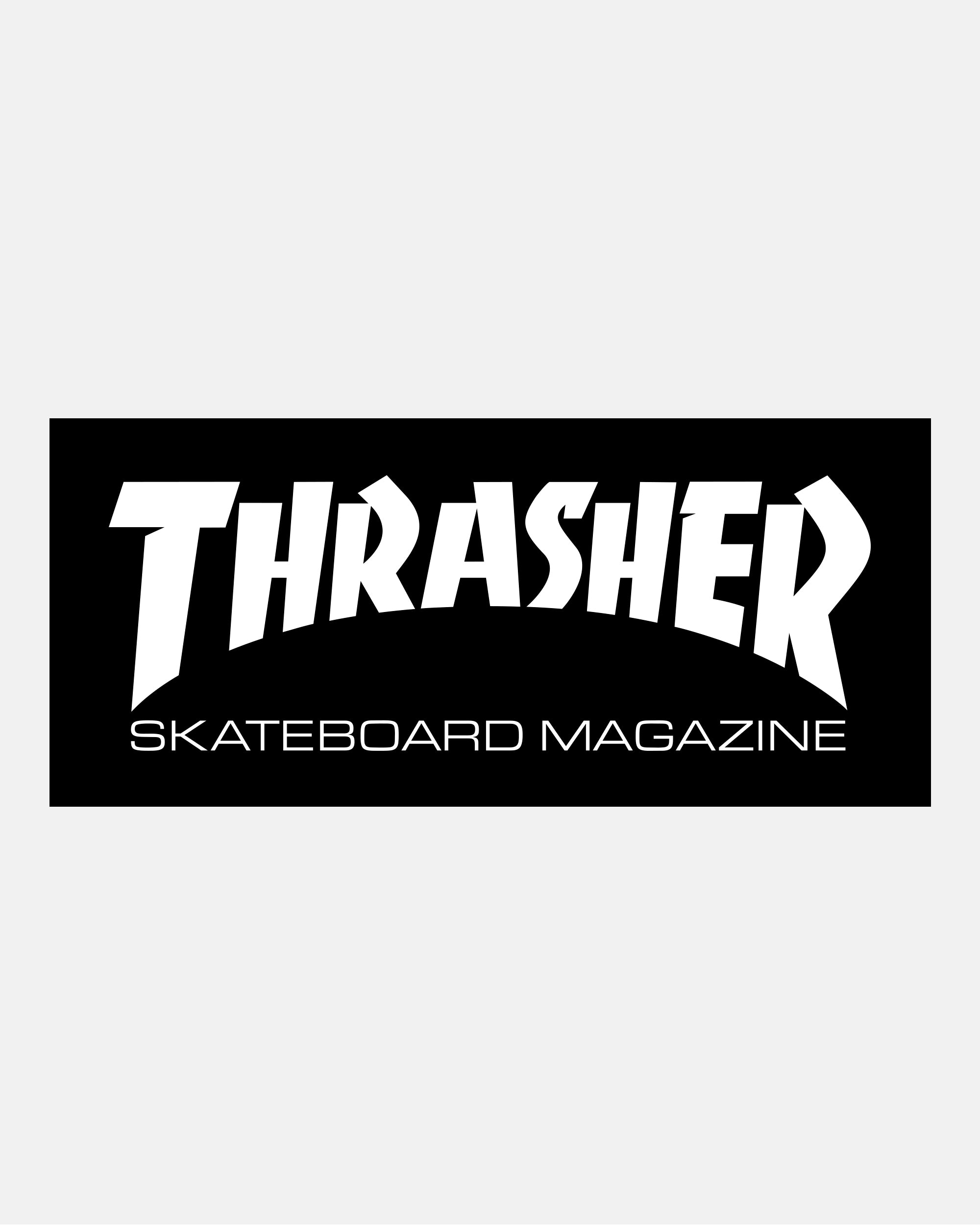 Thrasher Skate Mag adesivo nero logo skate