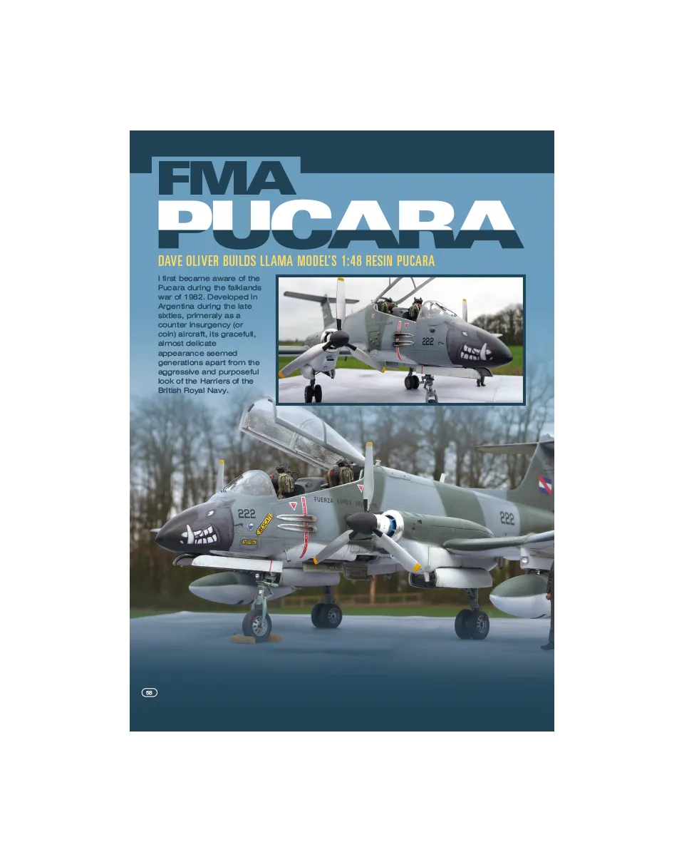 AFV Modeller AIR42 Llama Models 1:48 FMA Pucara articolo PDF