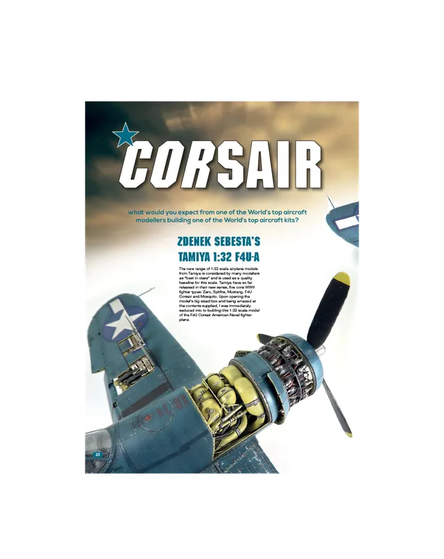 AFV Modeller AIR 74 articolo PDF Corsair 1:32 Tamiya copia singola