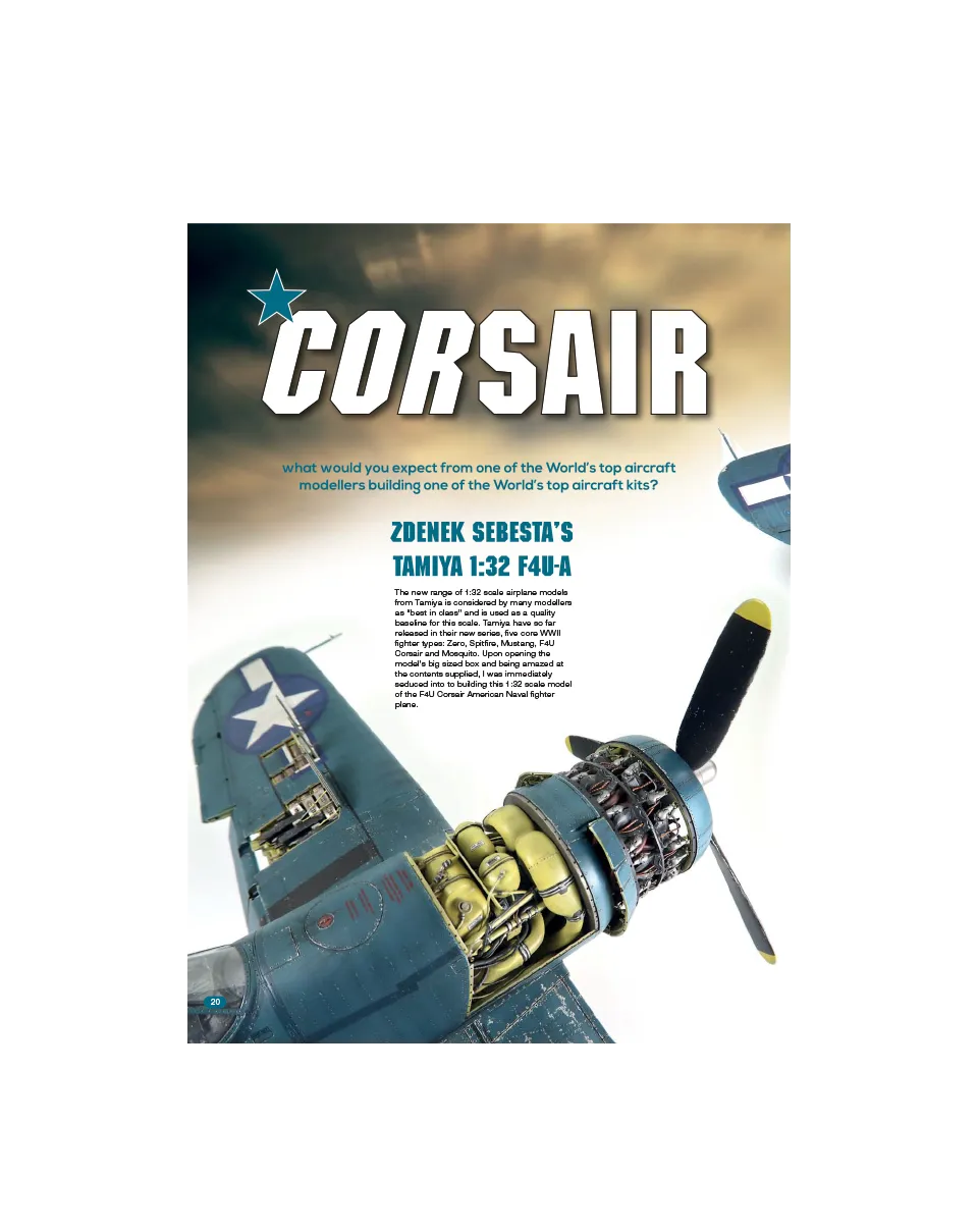 AFV Modeller AIR 74 articolo PDF Corsair 1:32 Tamiya copia singola