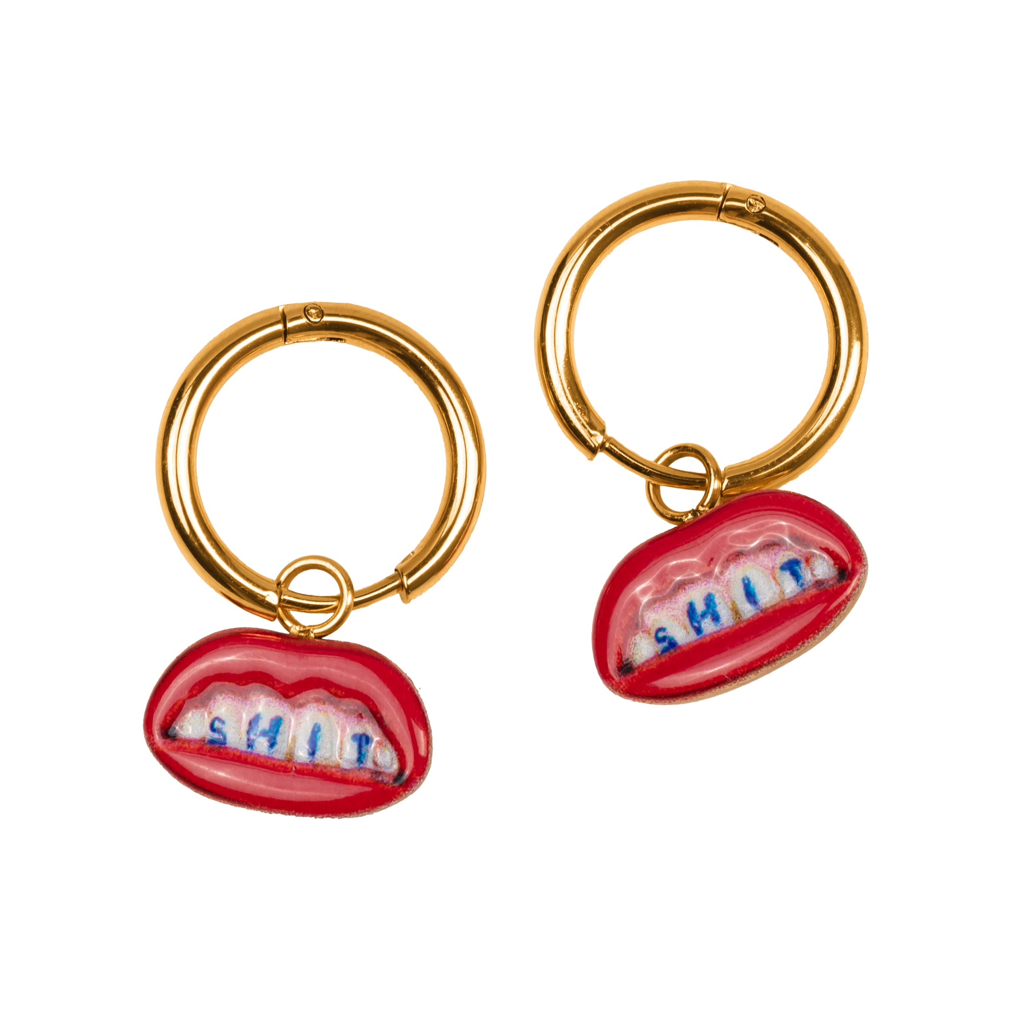 TOILETPAPER Earrings orecchini acciaio Shit 14mm