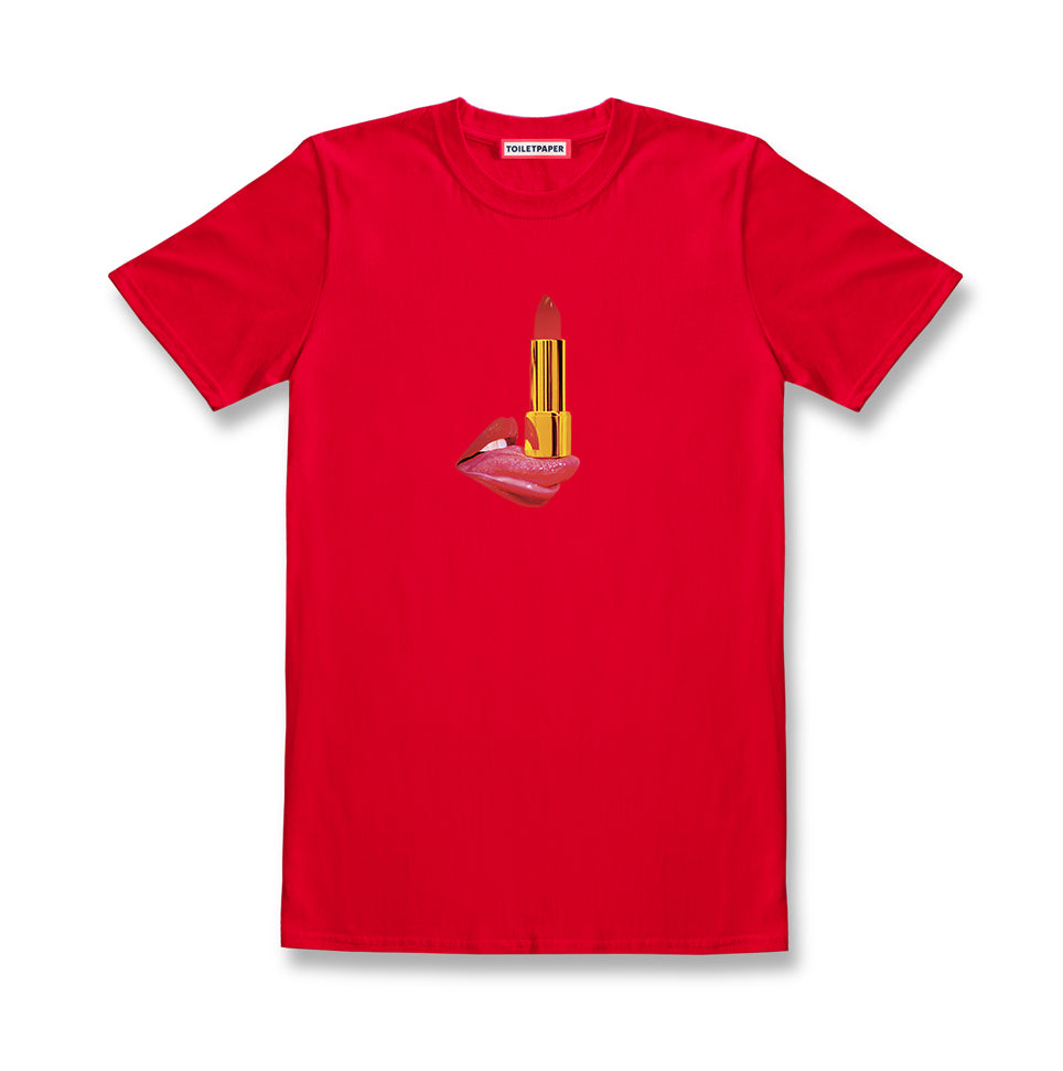 TOILETPAPER Tongue T-shirt maglietta cotone stampa lingua