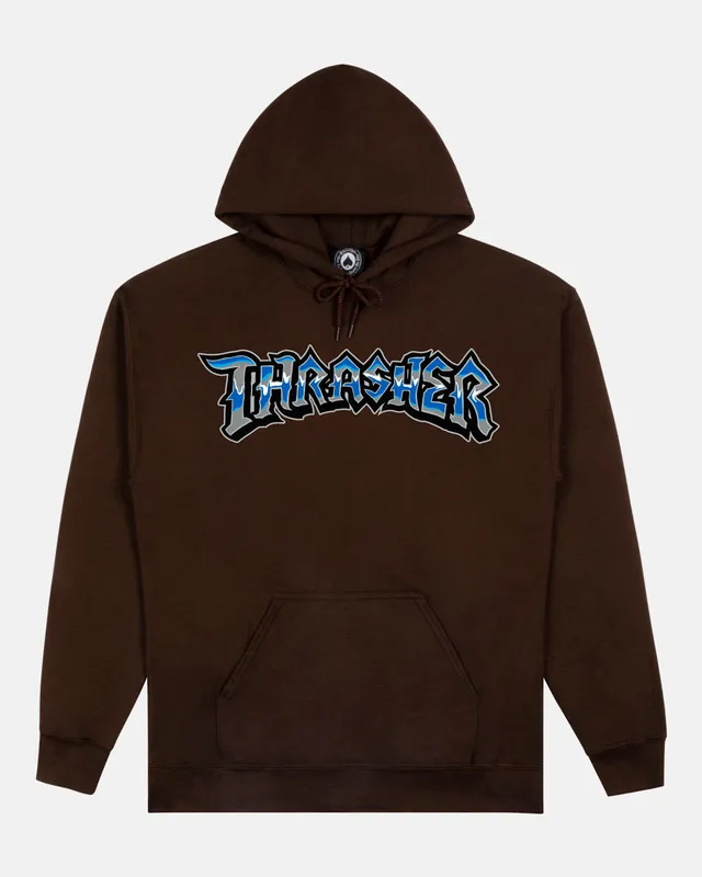 Thrasher Cruisin Hoodie felpa dark chocolate in cotone
