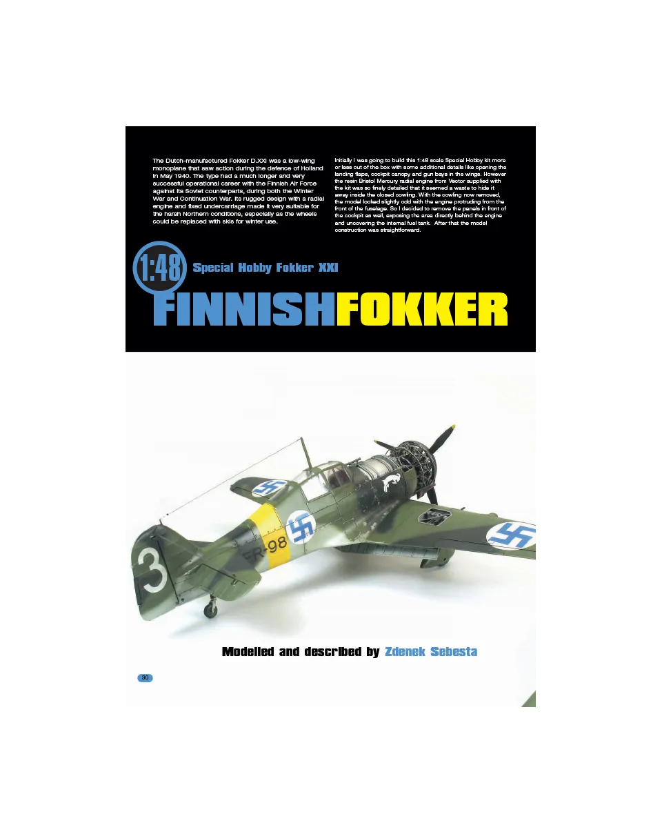 AFV Modeller AIR 56 articolo PDF Finnish Fokker