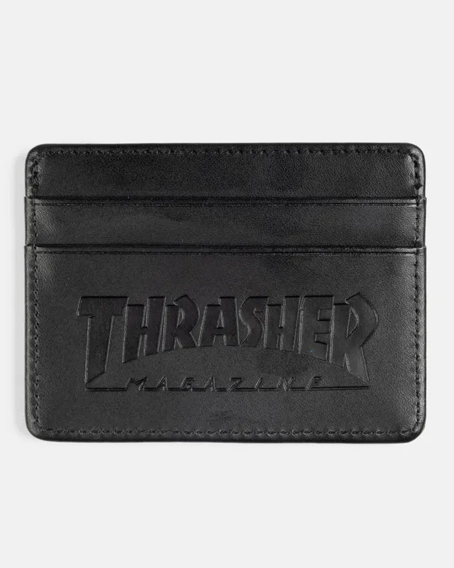 Thrasher Leather Card Wallet portacarte pelle nero