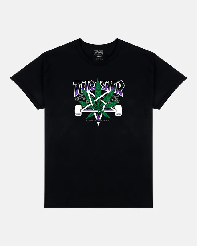 Thrasher Up In Smoke t-shirt nera grafica