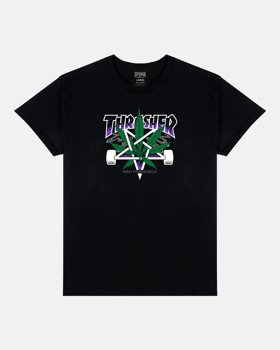 Thrasher Up In Smoke t-shirt nera grafica