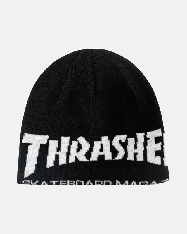 Thrasher Skate Mag berretto beanie nero acrilico