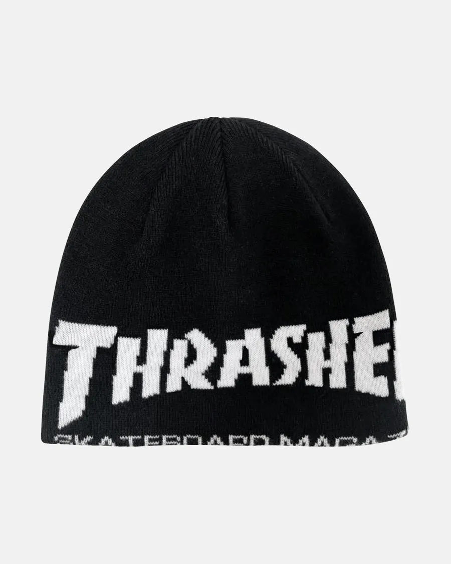 Thrasher Skate Mag berretto beanie nero acrilico