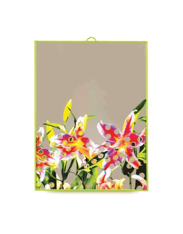 TOILETPAPER Mirror Big specchio plastica Flowers 30x40 cm