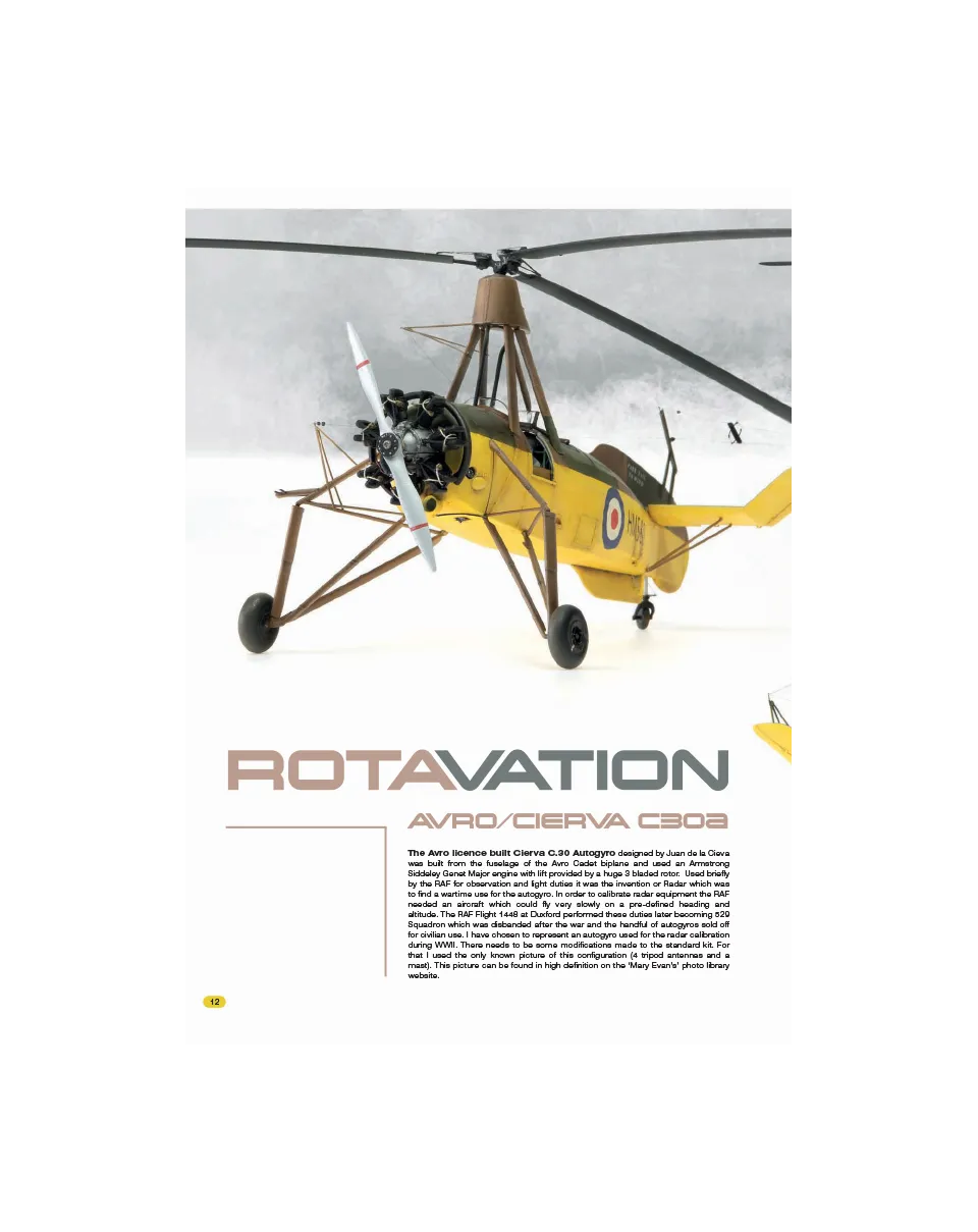 AFV Modeller AIR91 Avro Cierva C30a articolo PDF
