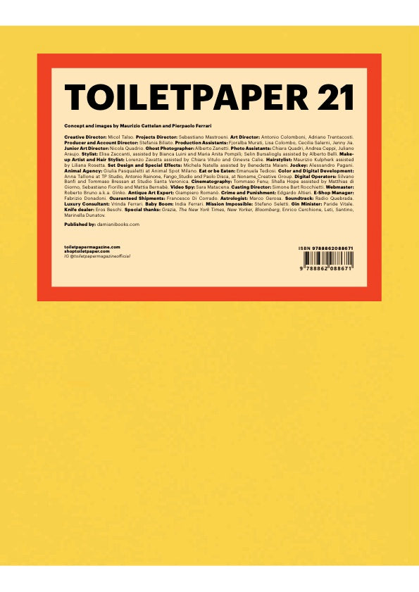 TOILETPAPER Magazine N.21 rivista copia singola 42 pagine