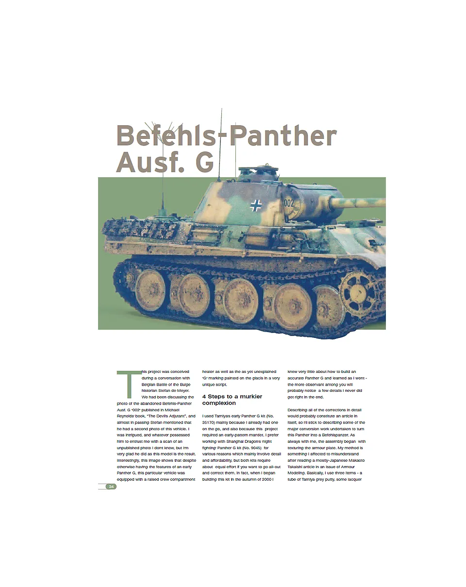 AFV Modeller AFV Issue 16 Befels-Panther articolo PDF