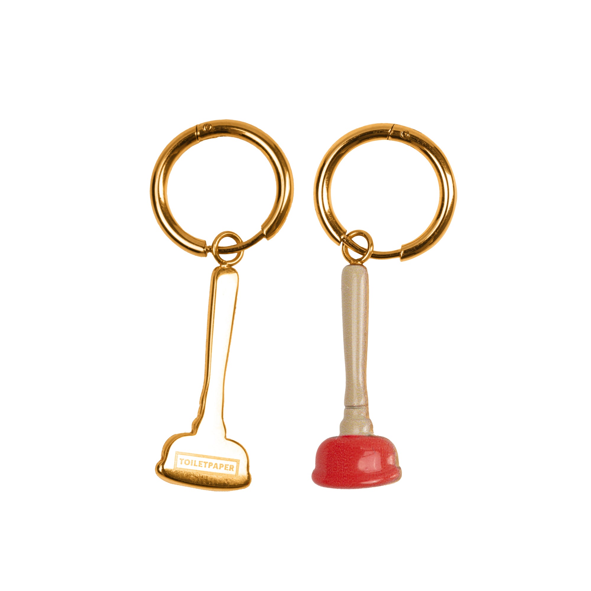 TOILETPAPER Earrings orecchini acciaio Shit 14mm