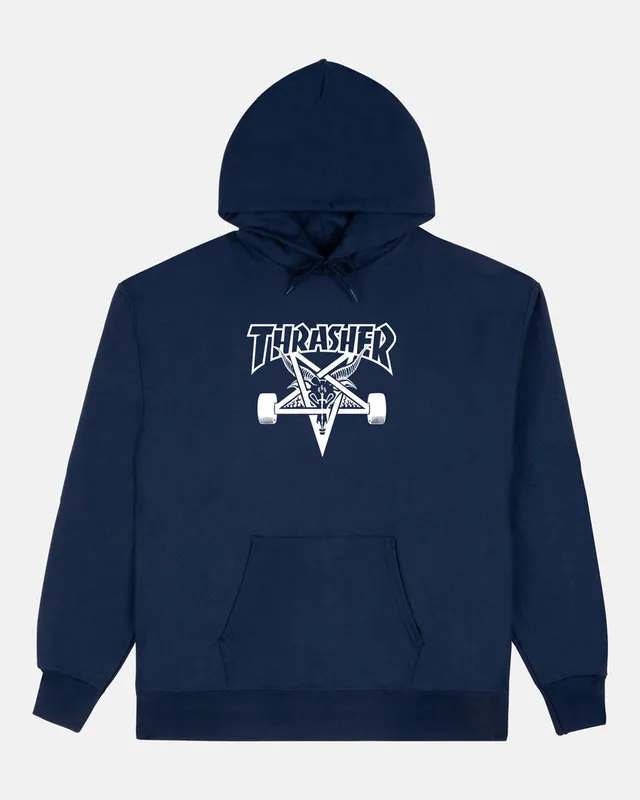 Thrasher Skategoat felpa navy cappuccio unisex
