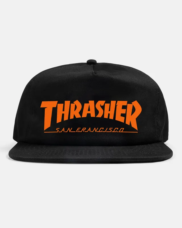 Thrasher SF Mag Snapback cappellino nero arancione