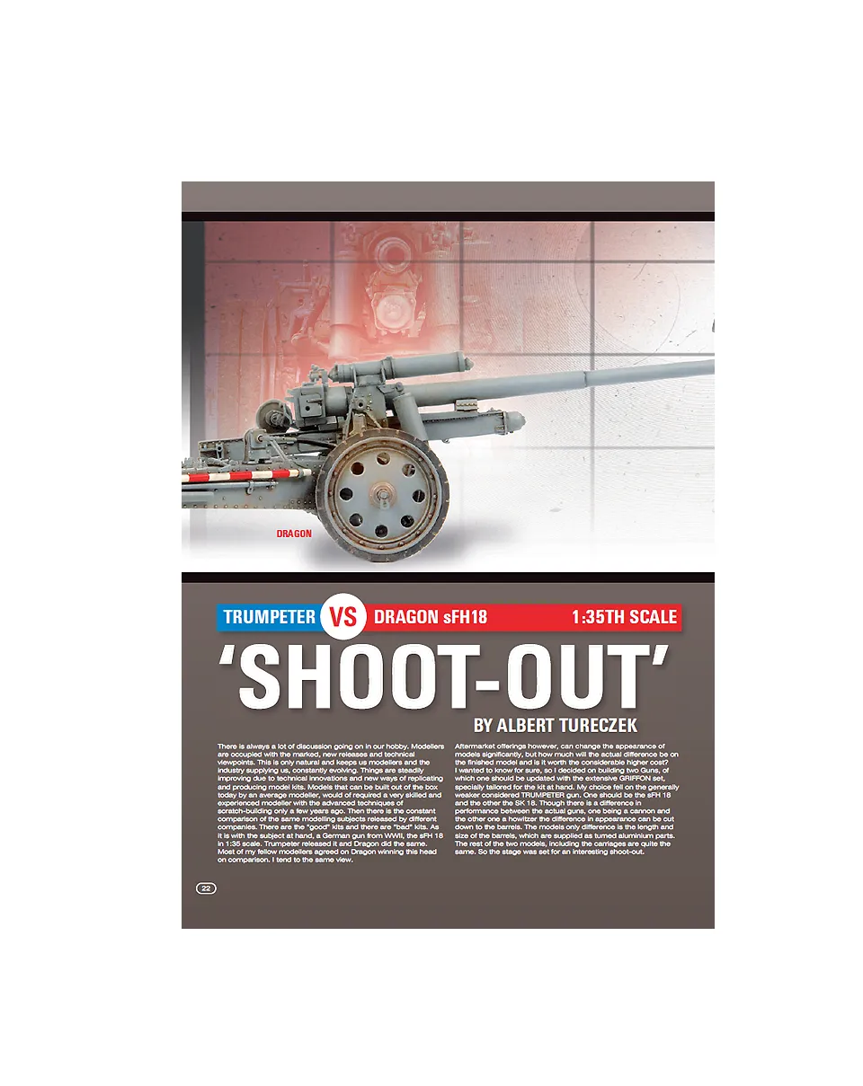 AFV Modeller 58 Shootout articolo PDF copia singola sFH 18