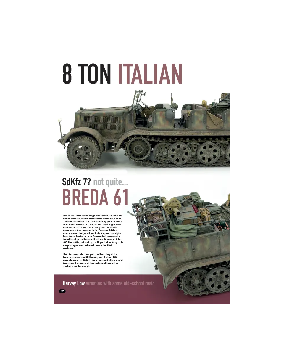 AFV Modeller AFV 149 articolo PDF 8-Ton Italian trattore