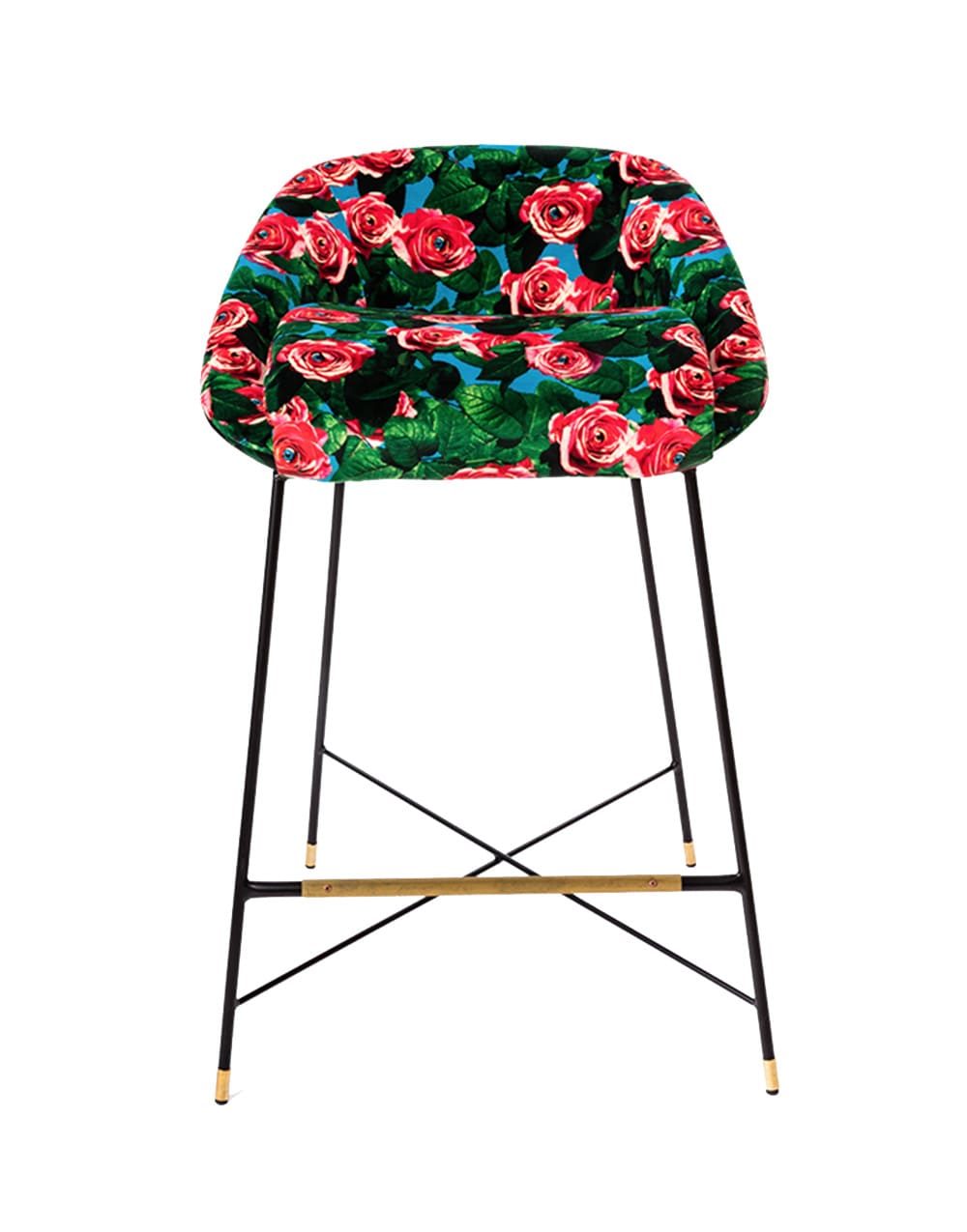 TOILETPAPER sgabello alto Revolver 58x60 h92 cm imbottito