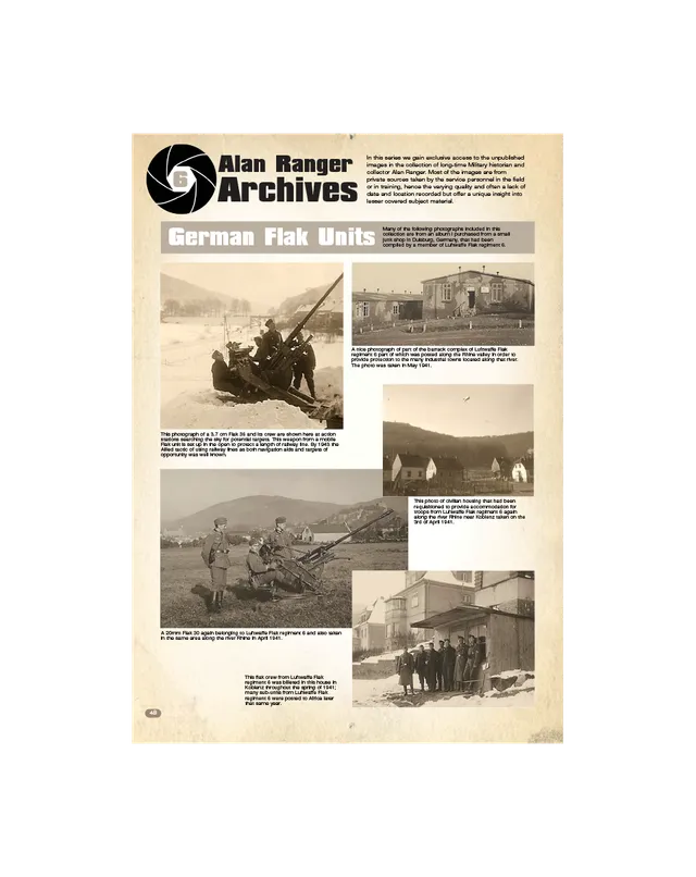 AFV Modeller AFV142 articolo PDF Flak tedesca Ranger