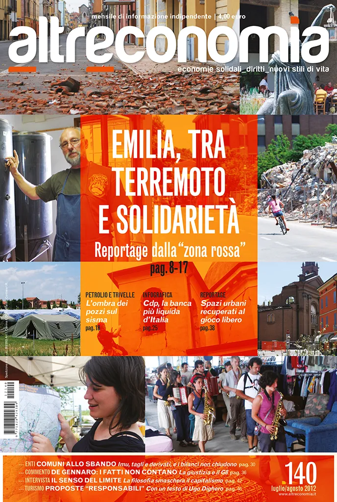 Altreconomia 140 Emilia terremoto rivista copia singola