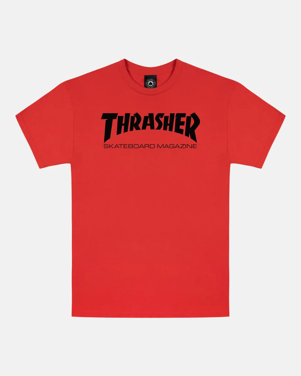 Thrasher Skate Mag t-shirt bimbo rossa cotone USA
