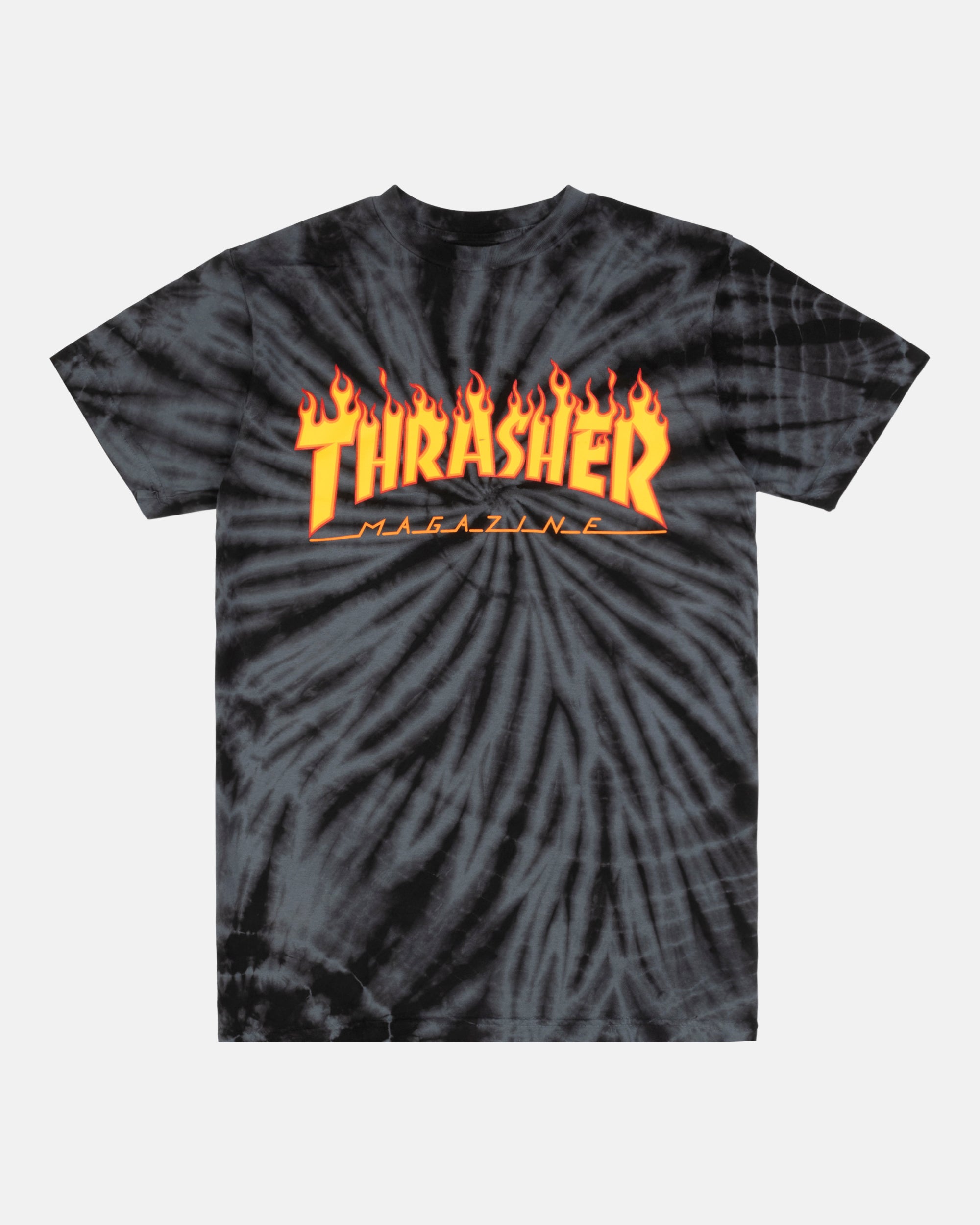 Thrasher Flame t-shirt donna tie dye nero grigio cotone