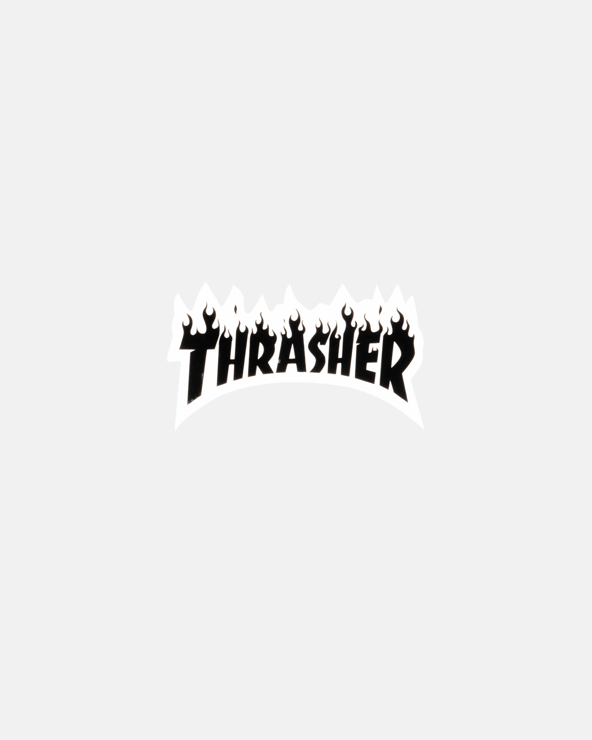 Thrasher Flame adesivo die-cut nero 8,2 x 5 cm