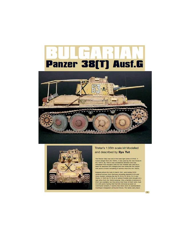 AFV Modeller 52 Panzer 38t articolo PDF copia singola