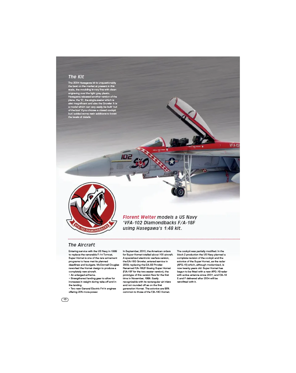 AFV Modeller AIR49 Super Hornet articolo PDF VFA-102 Diamondbacks F/A-18F
