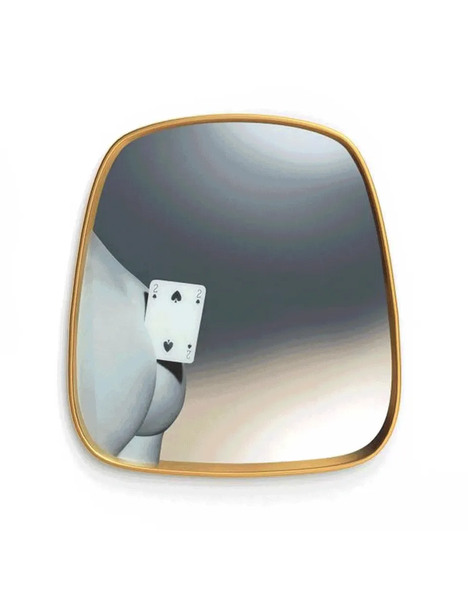 TOILETPAPER Mirror specchio Lipsticks cornice oro 54x59