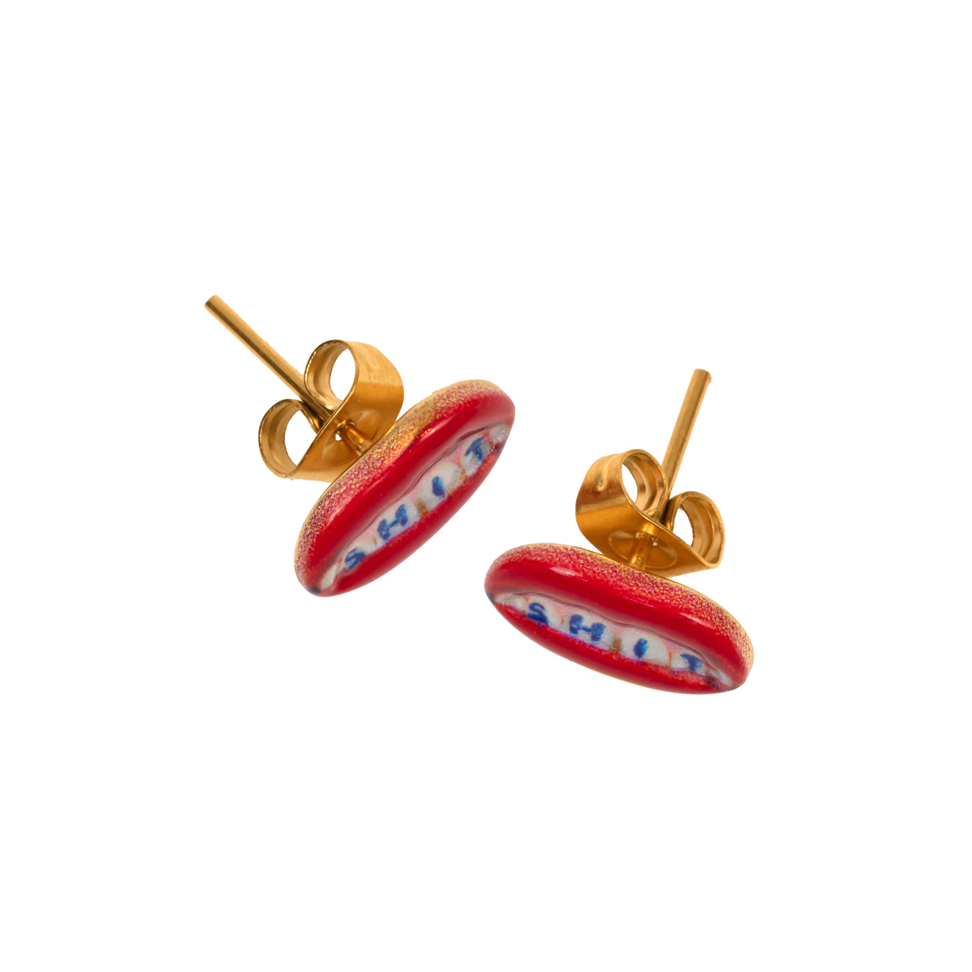 TOILETPAPER Earrings orecchini acciaio Shit 14mm