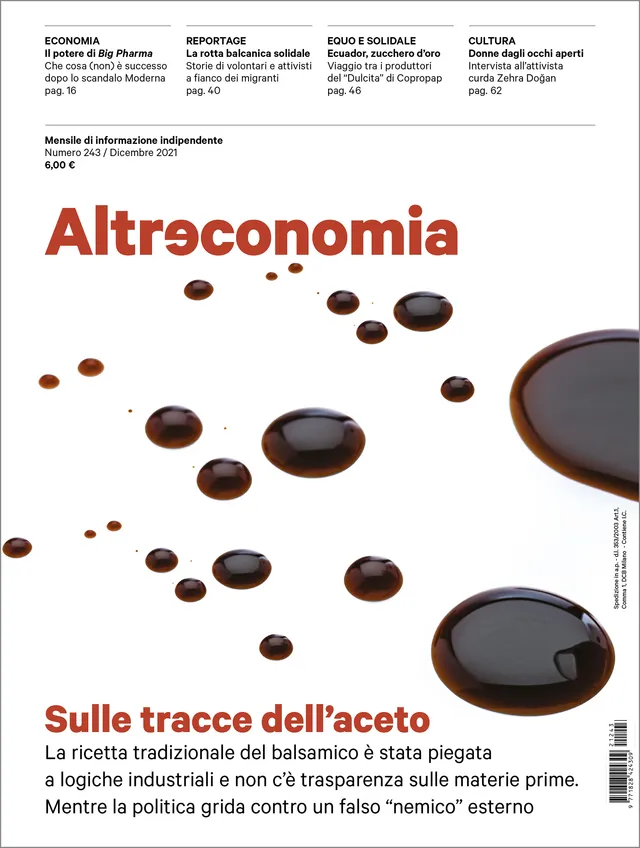 Altreconomia 243 Sulle tracce dell'aceto rivista copia singola Modena
