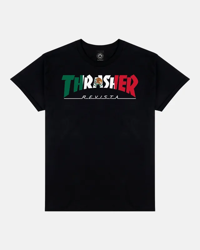 Thrasher Mexico Revista t-shirt nera in cotone
