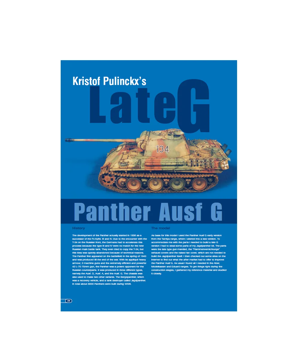 AFV Modeller Issue 21 Late Panther Ausf G articolo PDF copia singola