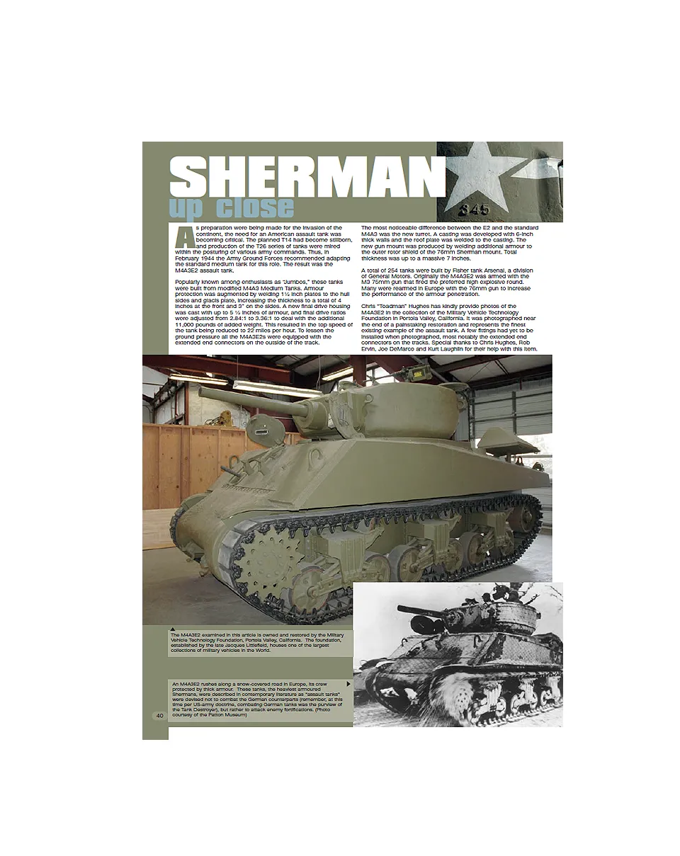 AFV Modeller 57 Sherman Up Close articolo PDF Sherman