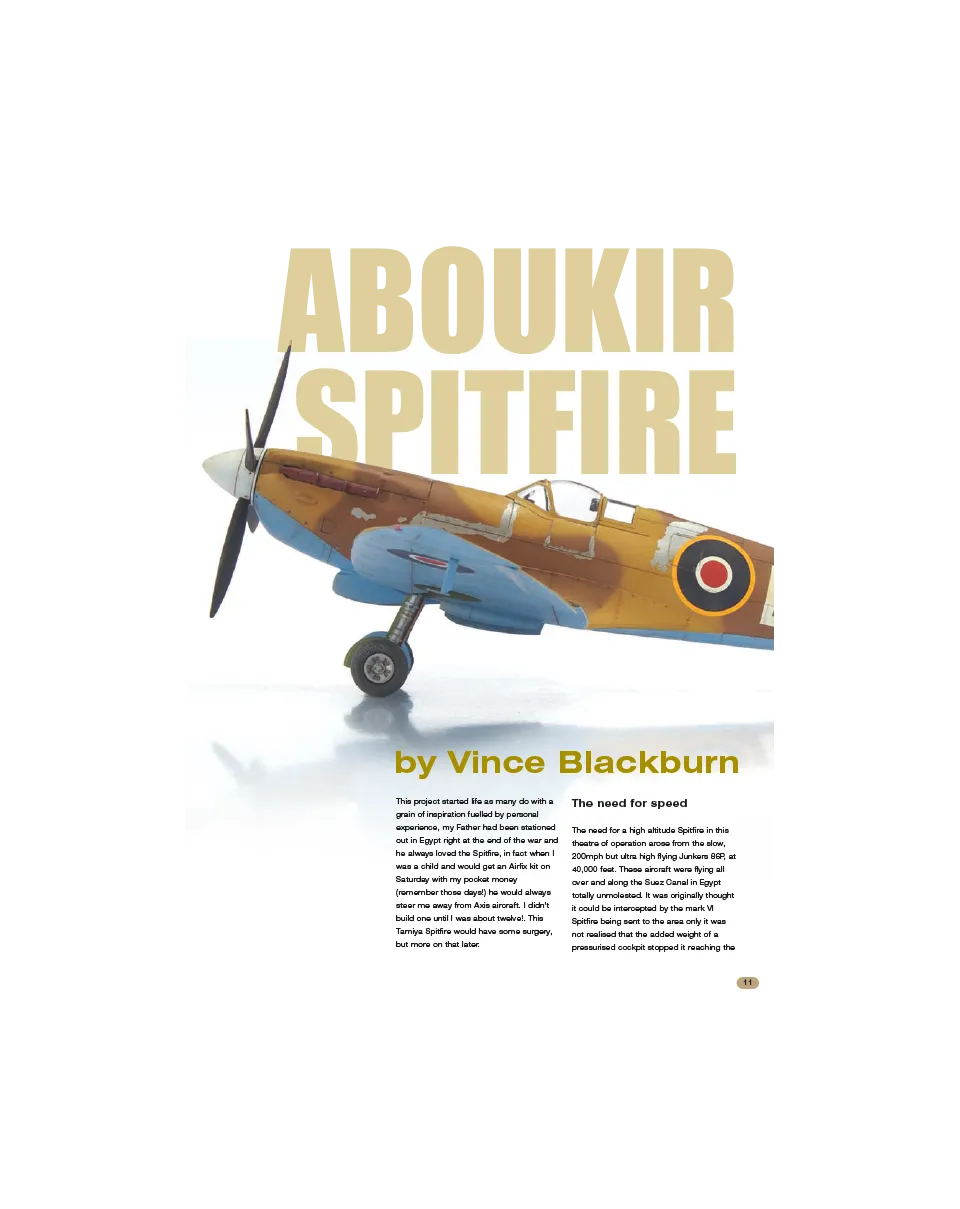 AFV Modeller AIR11 Aboukir Spitfire articolo PDF numero singolo