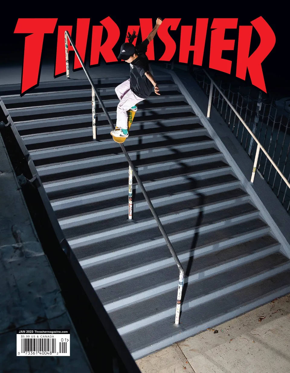 Thrasher Magazine Gennaio 2023 rivista copia singola con sticker