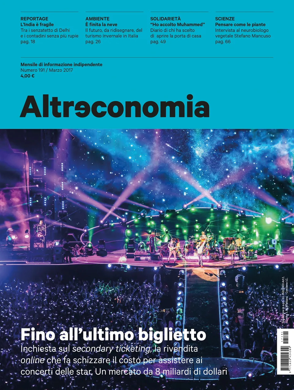Altreconomia 191 rivista copia singola secondary ticketing