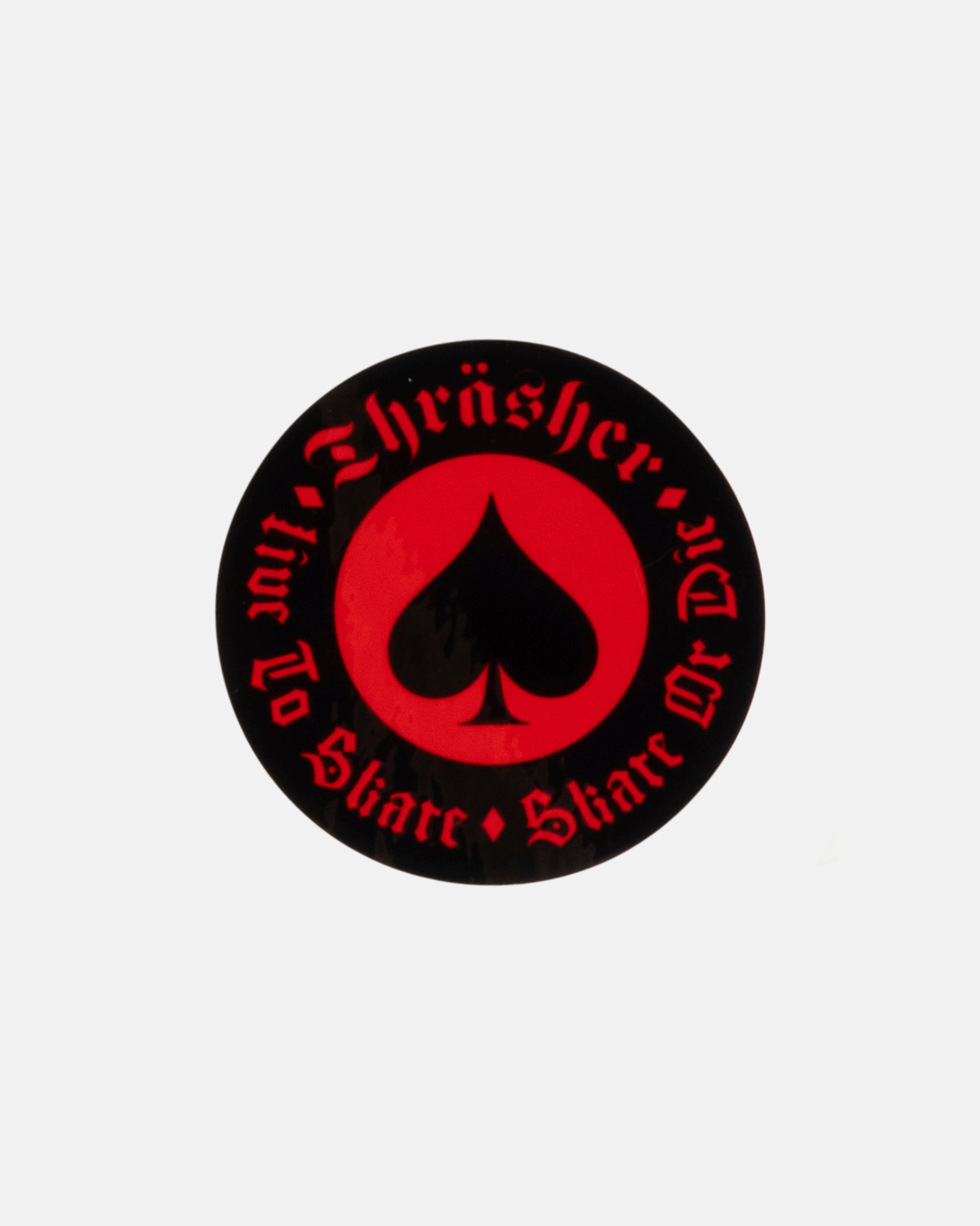 Thrasher Oath sticker nero rosso 6 cm