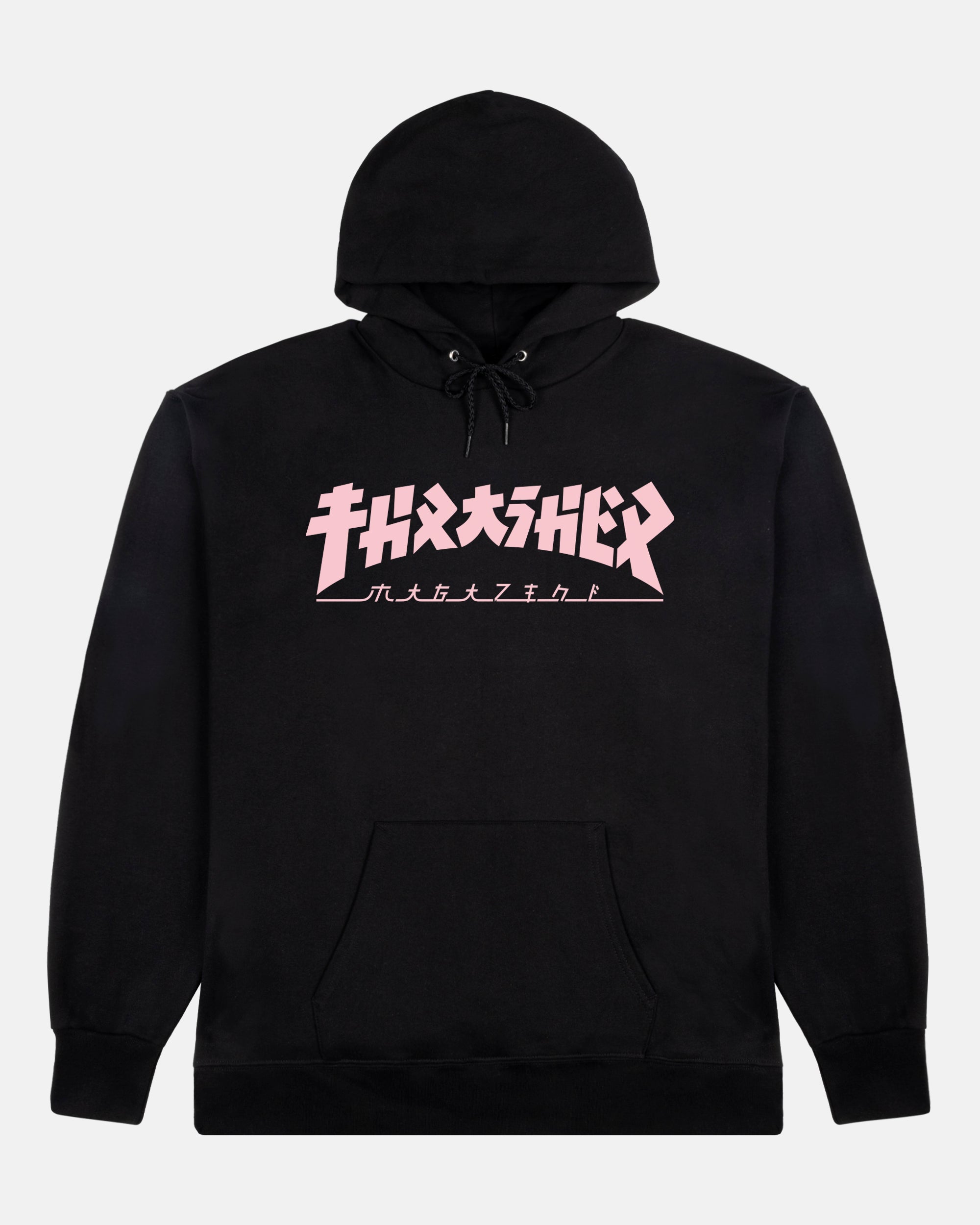 Thrasher Godzilla Felpa Donna Nera Rosa con Cappuccio