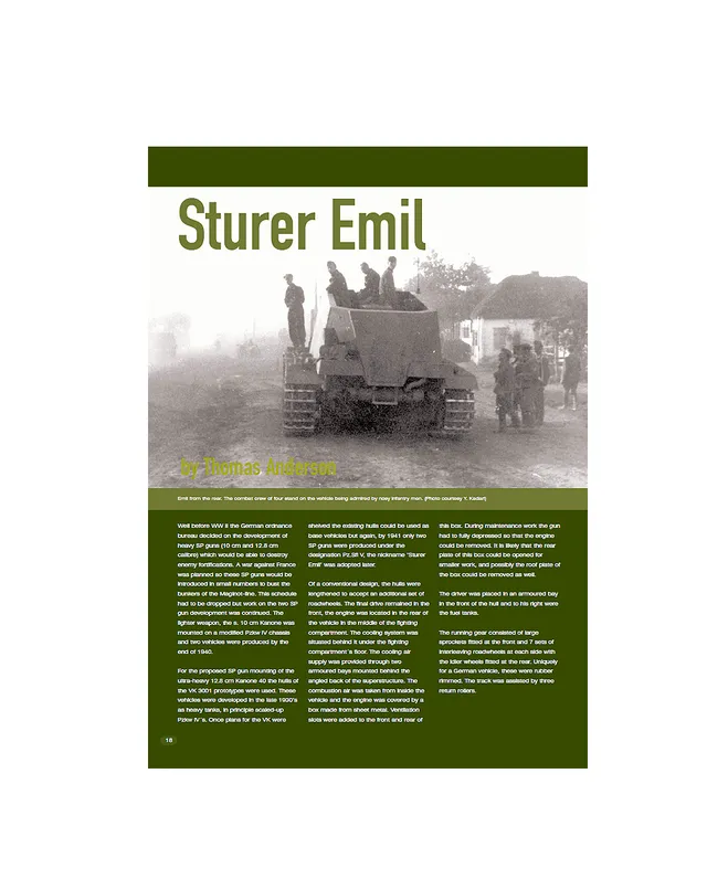 AFV Modeller 25 Sturer Emil articolo PDF cannone