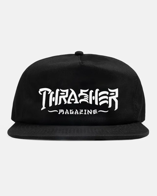 Thrasher Thrash & Destroy Snapback cappello nero cotone