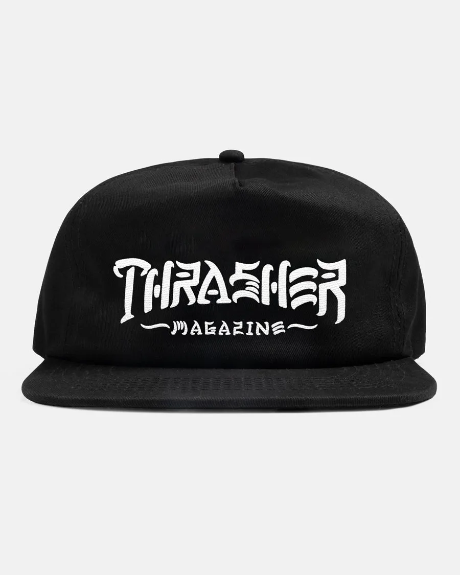 Thrasher Thrash & Destroy Snapback cappello nero cotone
