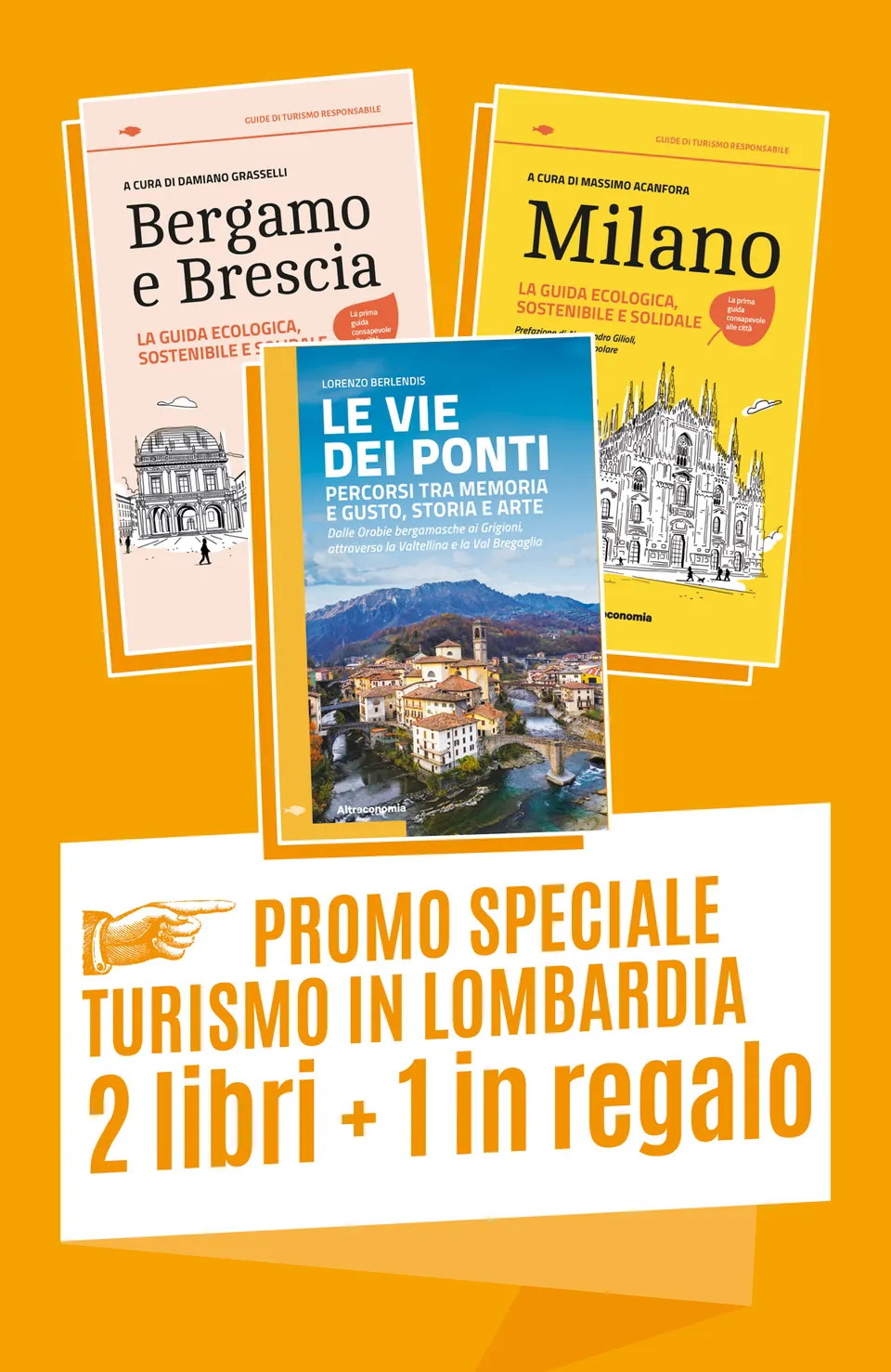 Altreconomia Turismo responsabile Lombardia pacchetto 3 libri