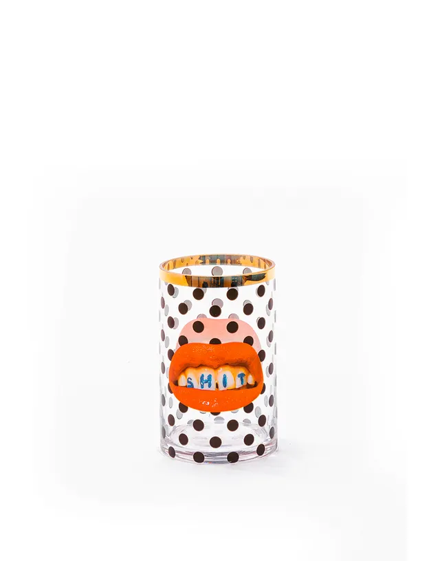TOILETPAPER Cylindrical Small vaso vetro Roses 14 cm